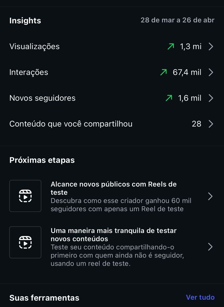 Print dos insights profissionais
